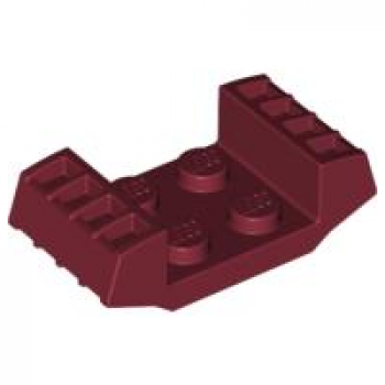 LEGO Platte 2x2 mit seitl. Grills dunkelrot (41862)